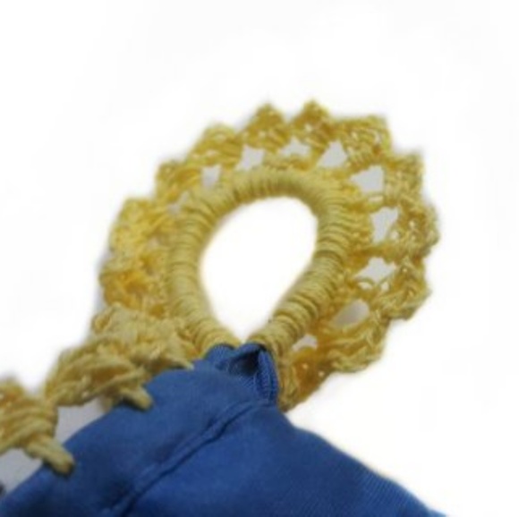 Blue Spring Flower Oven Pot Holder Mitt Glove-OS - Picture 3 of 5